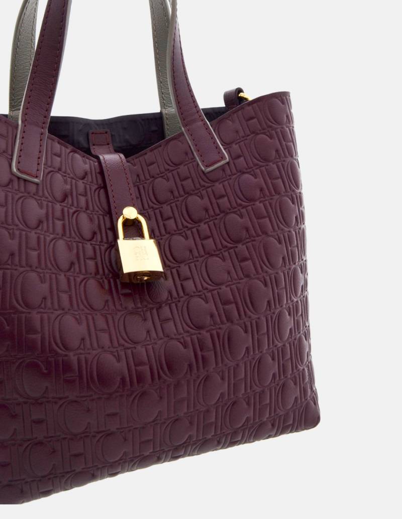 Carolina Herrera Matryoshka Locked XS burdeos