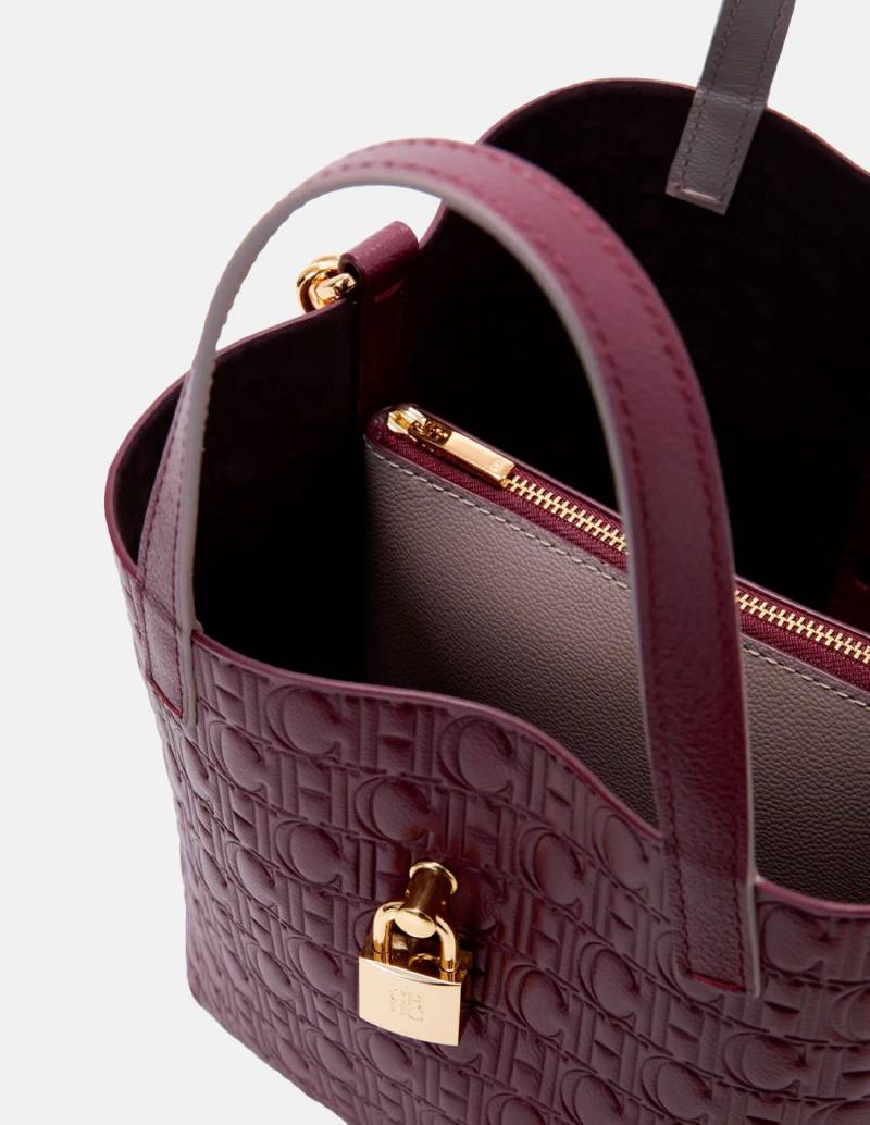 Carolina Herrera Matryoshka Locked XS burdeos
