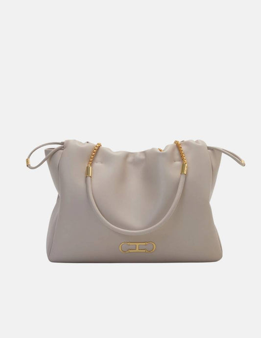 Bolso Carolina Herrera Initials Insignia Soft Shopping Beige