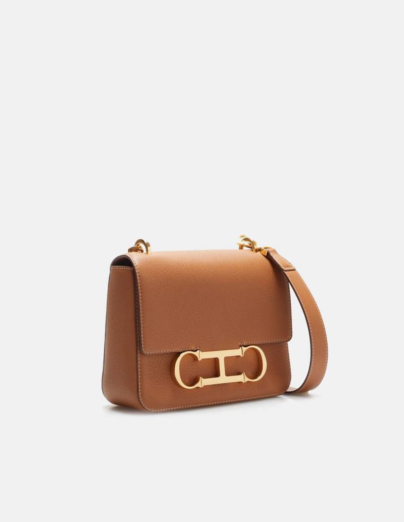 Bolso Carolina Herrera Initials Insignia Cognac!