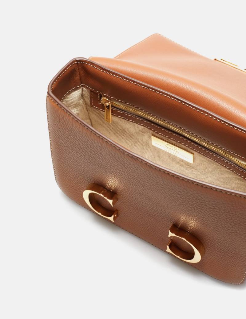 Bolso Carolina Herrera Initials Insignia Cognac!