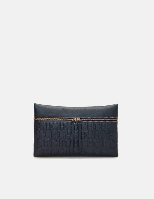 Bolso Carolina Herrera Inro Sello Azul Marino!