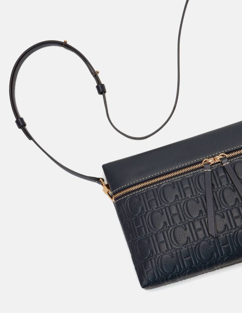 Bolso Carolina Herrera Inro Sello Azul Marino!