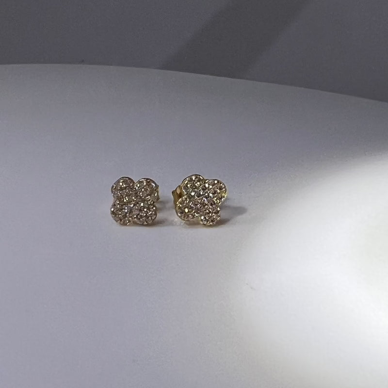 Aretes de Oro Flor