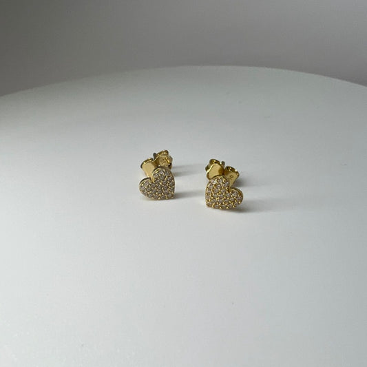 Aretes de Oro Corazones