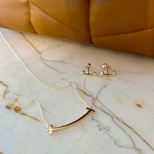 Set Plain Gold Oro 18K